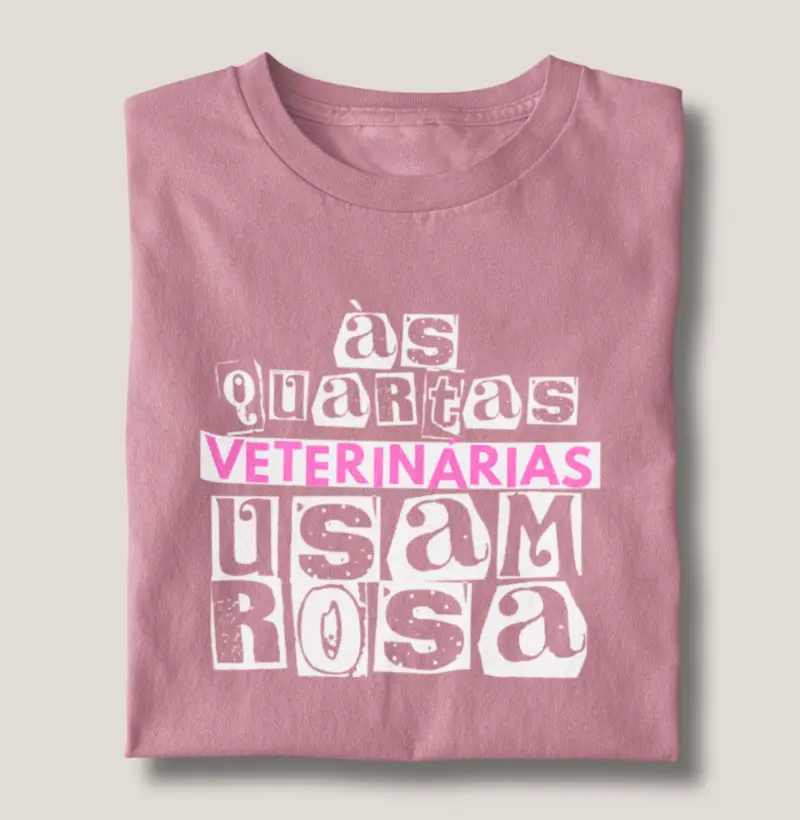 Camiseta Veterinária Rosa