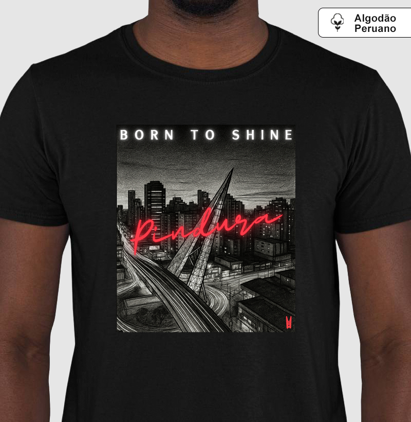 Camiseta Em Algodão Peruano Goiânia Nights