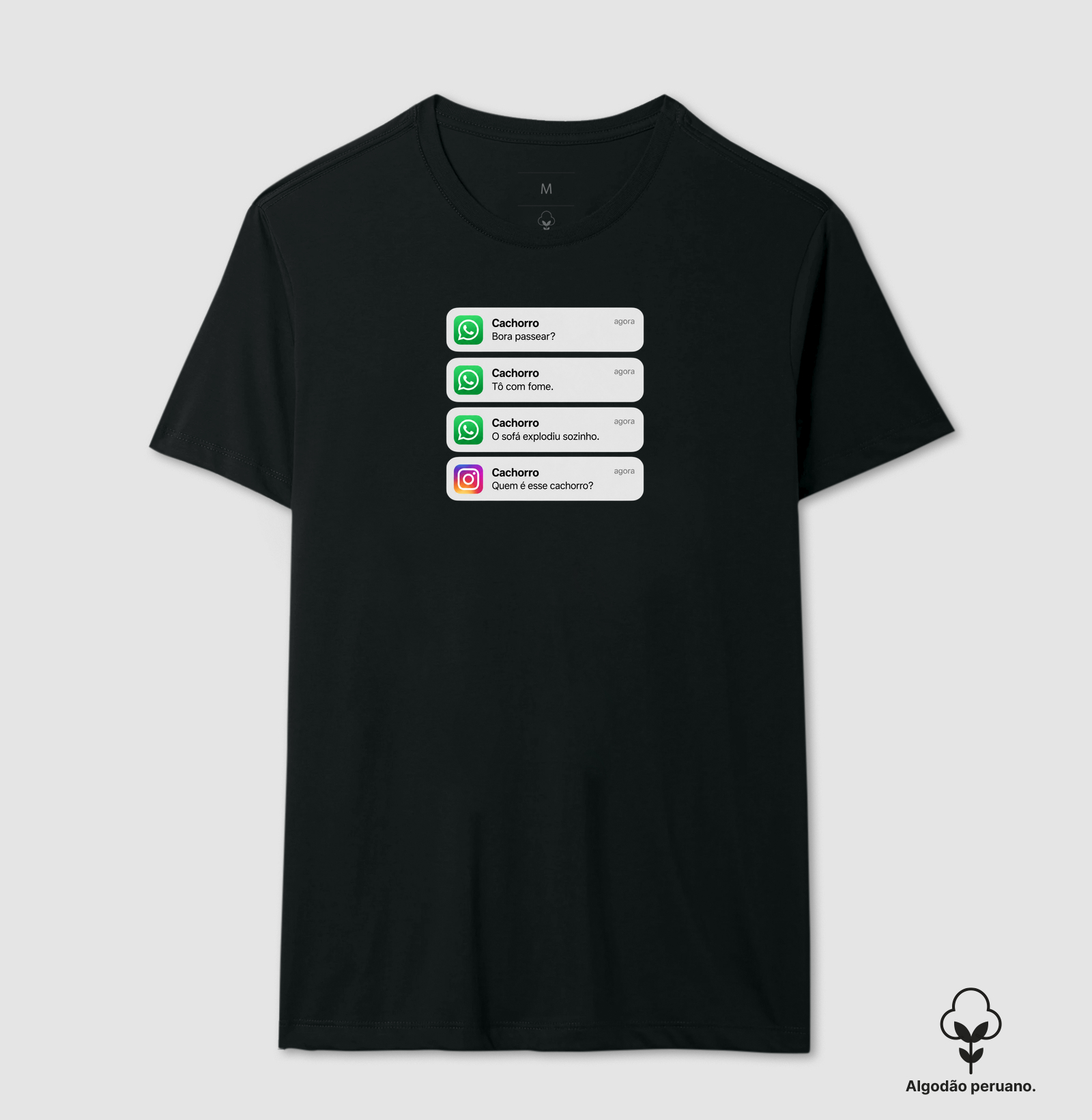 Rede Social Cachorreira - Camiseta Algodão Peruano