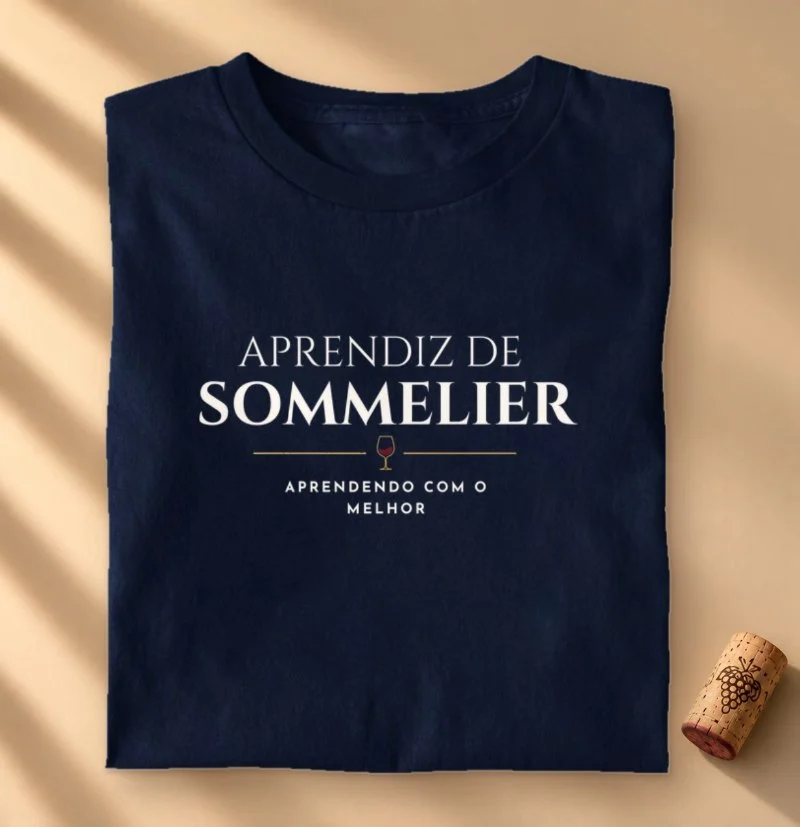 Camiseta Vinho - Aprendiz de Sommelier - Camiseta