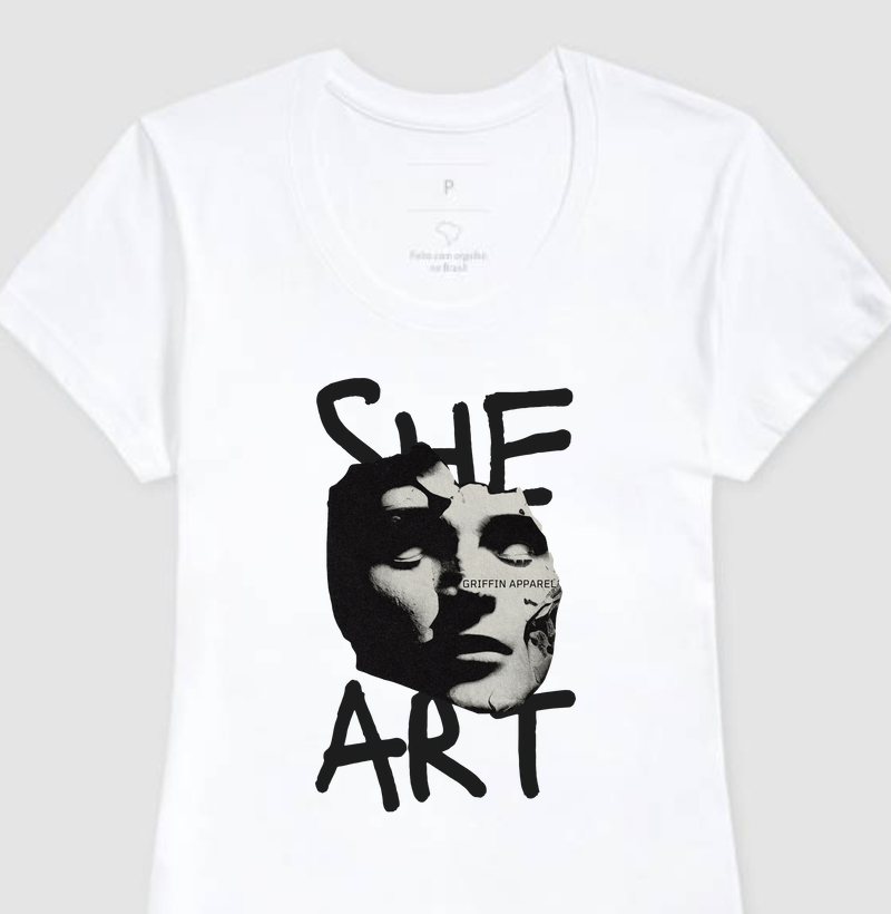 CAMISETA FEMININA SHE IS ART