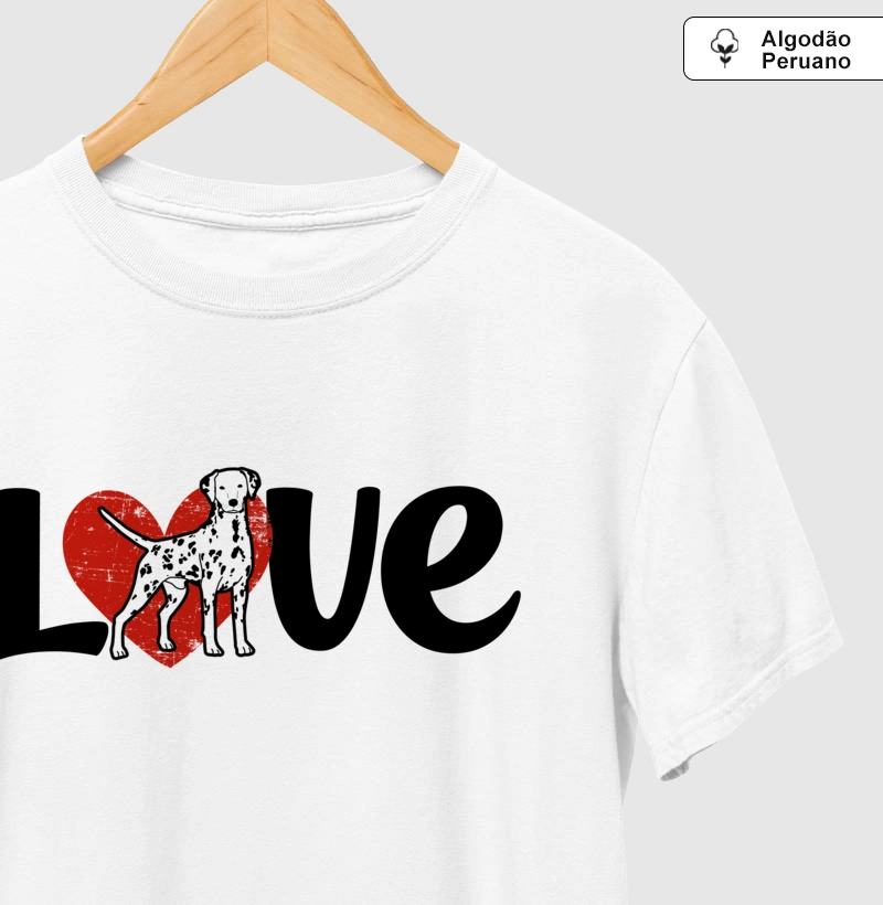 Camiseta Algodão Peruano Dalmata Love