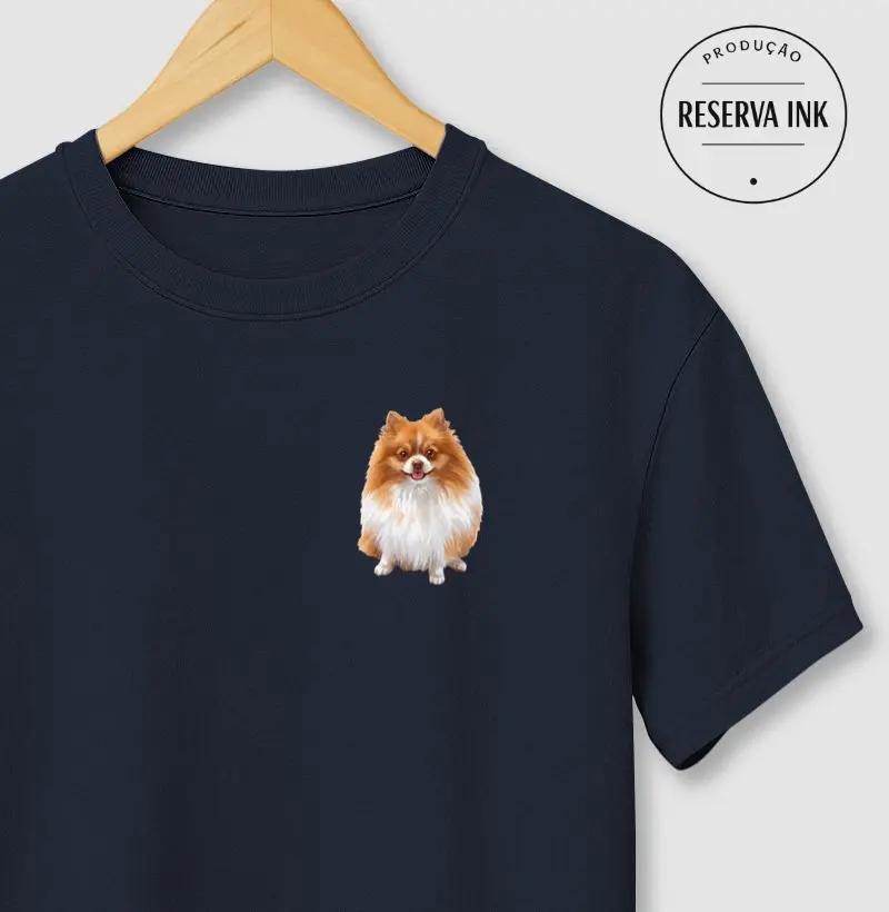 Pomerânia Laranja e Branca Minimalista