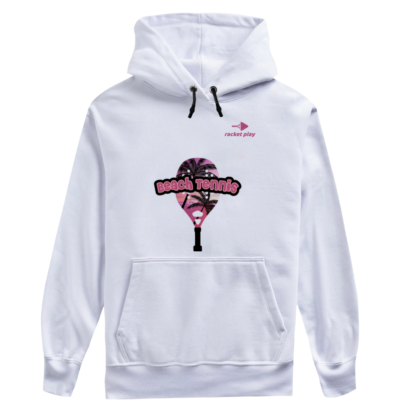 Moletom Beach Tennis - Raquete Rosa