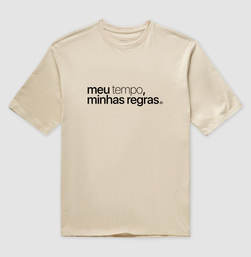 Meu tempo minhas regras (escrito preto e branco)