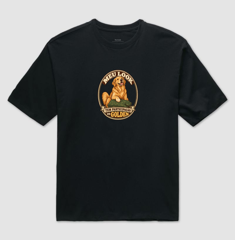 Meu look tem participação do Golden. - Camiseta Oversized