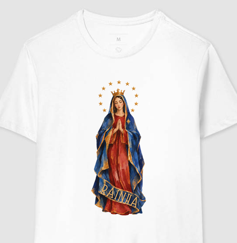 Maria Rainha — Coroa de Doze Estrelas - Camiseta