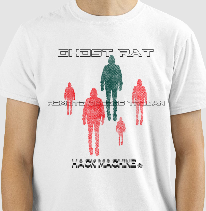 Camiseta Ghost RAT Hacker – Hack Machine / Coleção HackTribes™