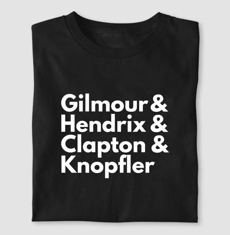 Gilmour & Hendrix & Clapton & Knopfler - Camiseta