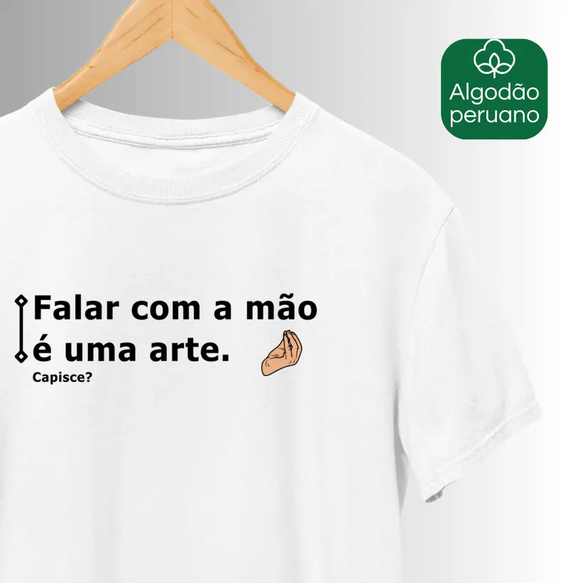 Falar com a mão é uma arte. 