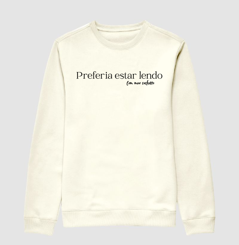 Preferia estar lendo com meu cachoro