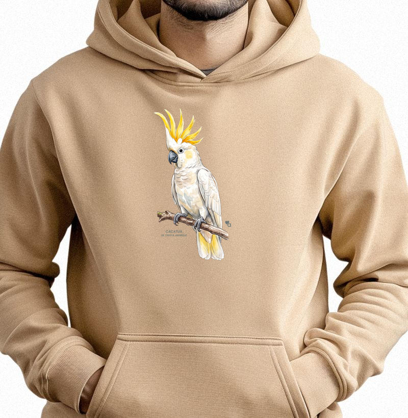 Aves - Cacatua de crista amarela - Moletom Hoodie