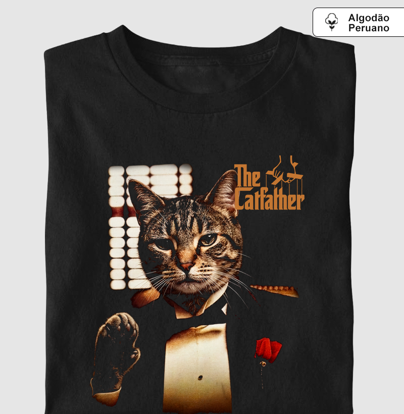 The Catfather - Camiseta Algodão Peruano