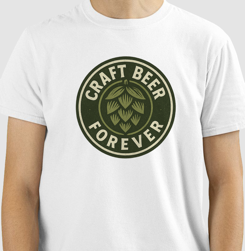 Camiseta Craft Beer Forever – Lúpulo e Cultura Cervejeira Artesanal