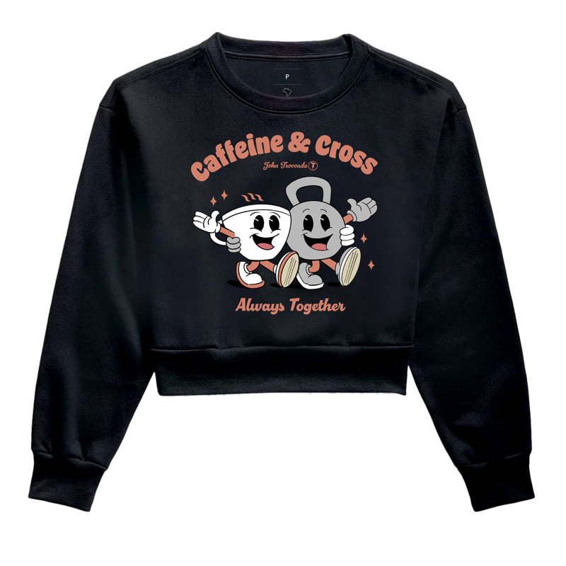 Cropped Moletom Caffeine & Cross