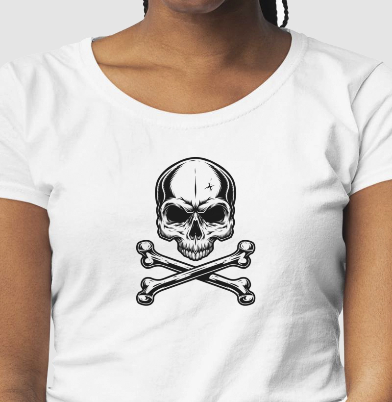 Camisa Feminina Caveira Pirata 2