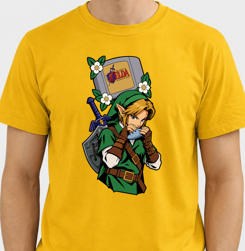 Herói do Tempo – Ocarina e Cartucho - Camiseta