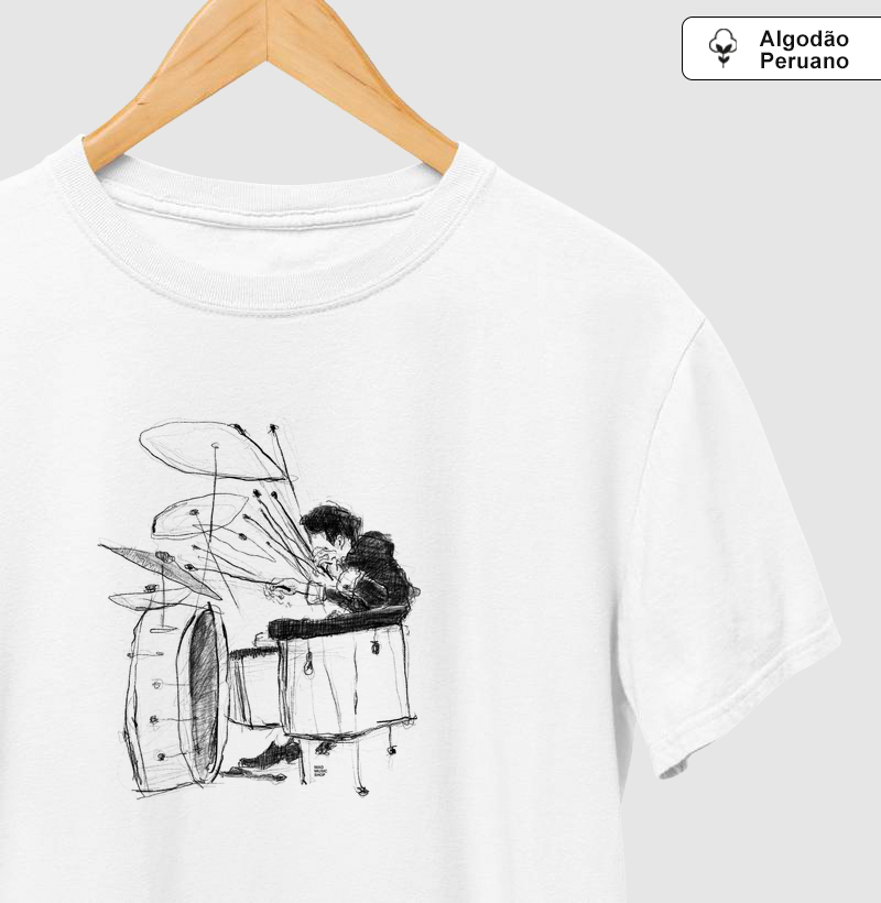 Baterista JazzBlues - Camiseta Algodão Peruano