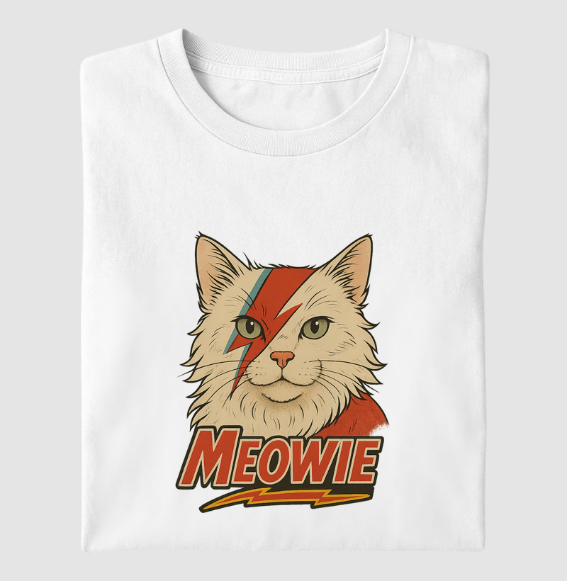 Meowie Presente para Amantes de Gatos, Camiseta Retrô de Gato, Camiseta Divertida de Gato, Roupas para Pets