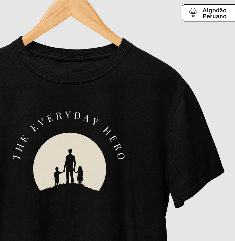 Camiseta Algodão Peruano The Everyday Hero and Kids
