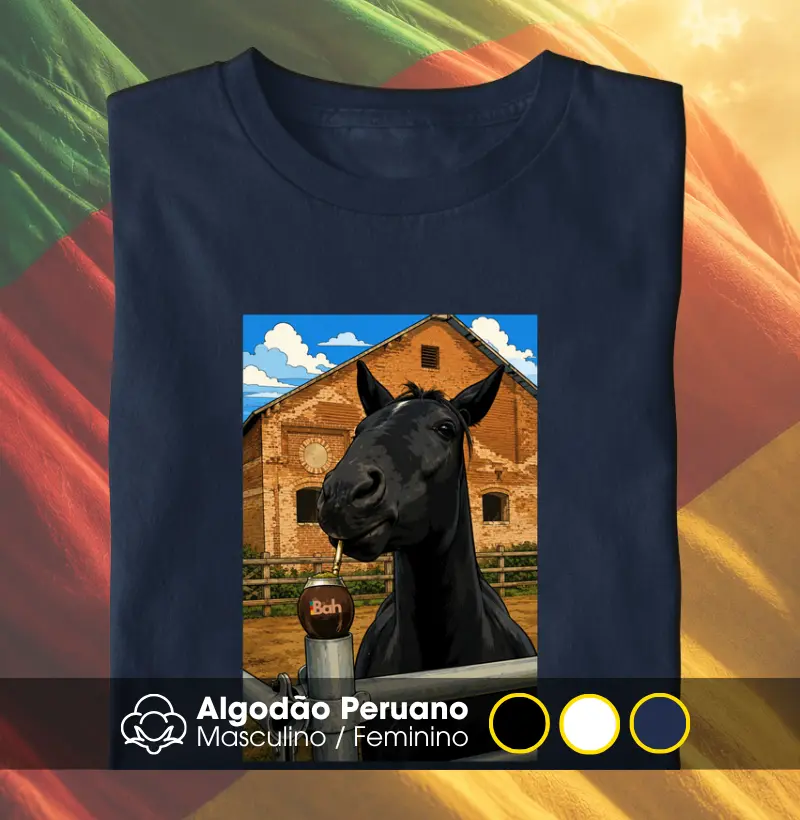 Cavalo Gaúcho - Camiseta Algodão Peruano
