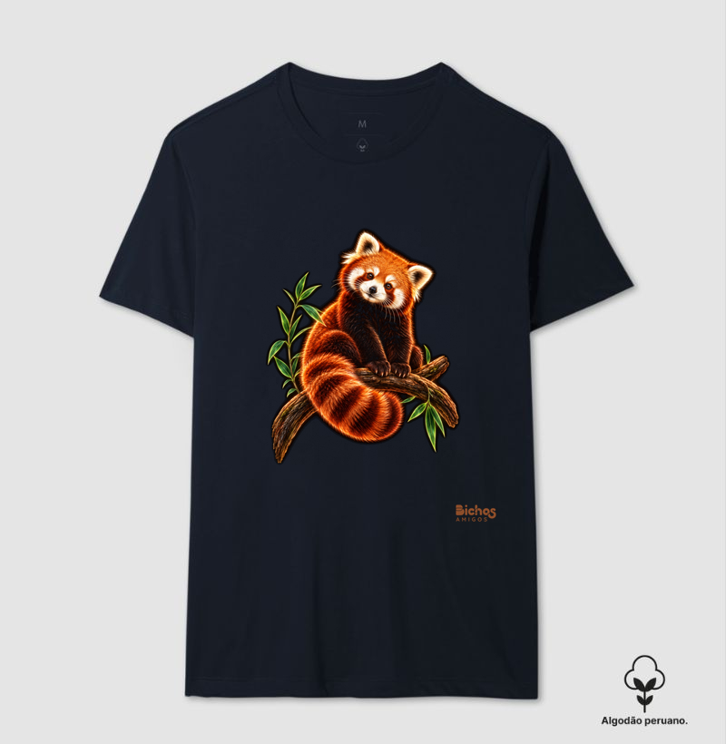 anda-vermelho e seu galho - Camiseta Algodão Peruano
