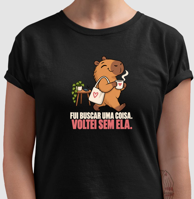 Fui buscar uma coisa. Voltei sem ela.