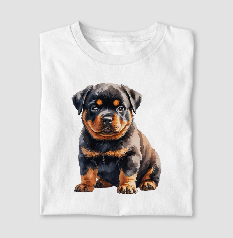 Rottweiler filhote aquarela