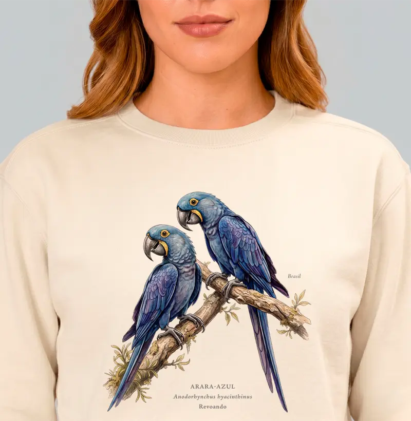 Naturalistas - Arara-azul - Moletom