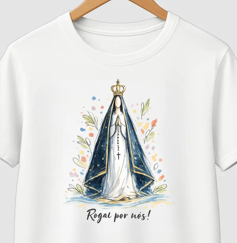 N.Sra de Aparecida desenhada Rogai por nós