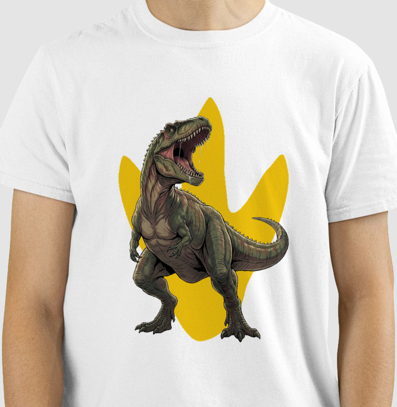 Camisa Algodão Estampada Dinossauro Giganossauro Furioso Premium