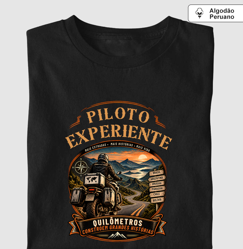 PILOTO EXPERIENTE - Camiseta Algodão Peruano