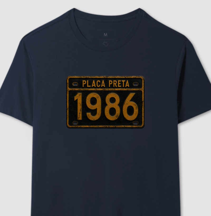 Camiseta Placa Preta 1986