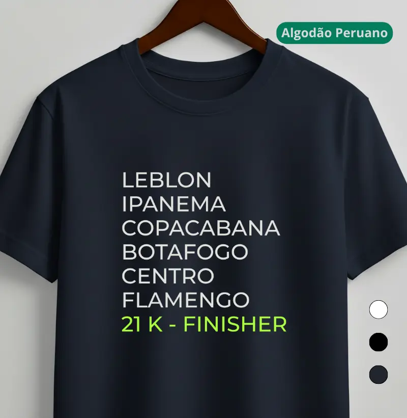 Camiseta Meia Maratona - Percurso Meia Maratona Rio 26