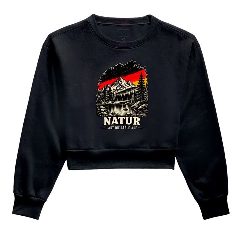 Natur lädt die Seele auf - Cropped Moletom