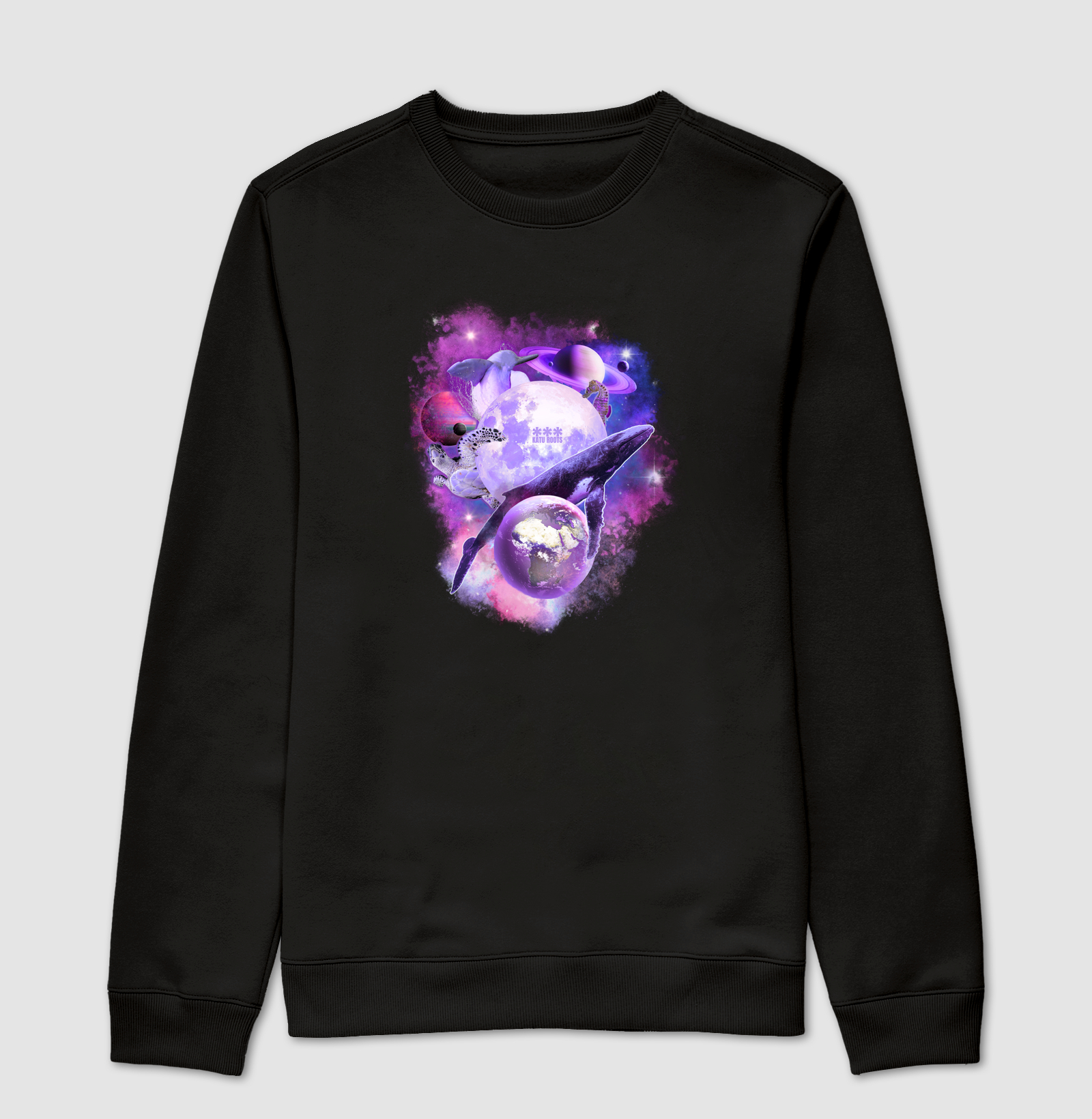 BALEIA, GOLFINHO, TARTARUGA, CAVALO-MARINHO, E PLANETAS