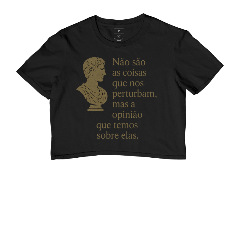 Camiseta "Opinião Estoica" – O Julgamento é o Inimigo