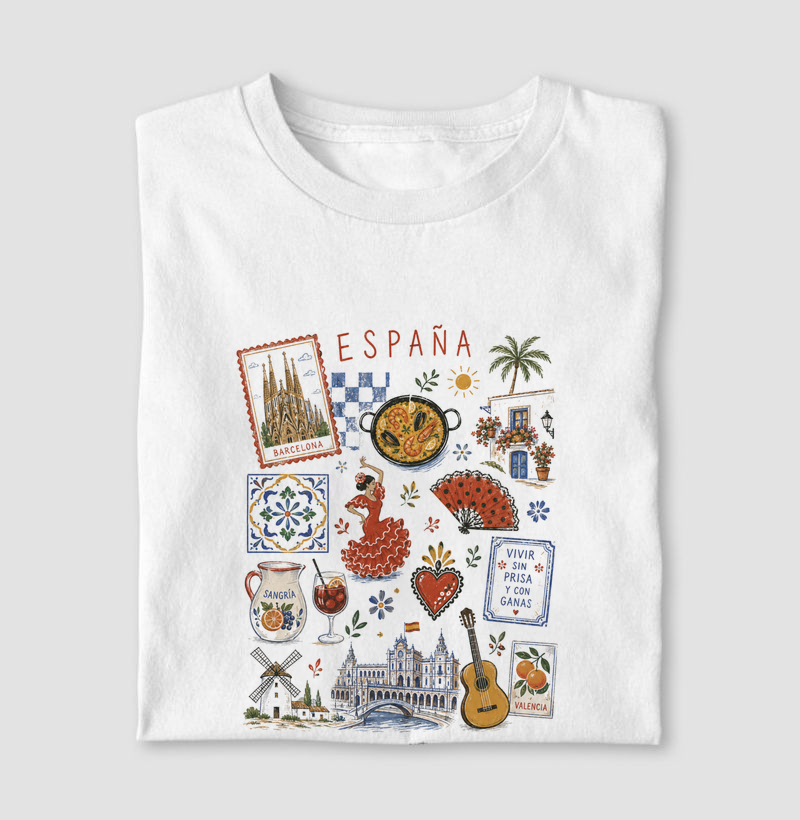     Camiseta Postcard Espanha | AMMAR