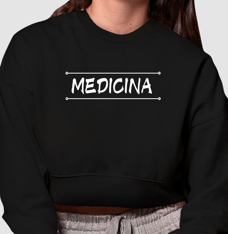 Crooped Moletom Medicina Classic