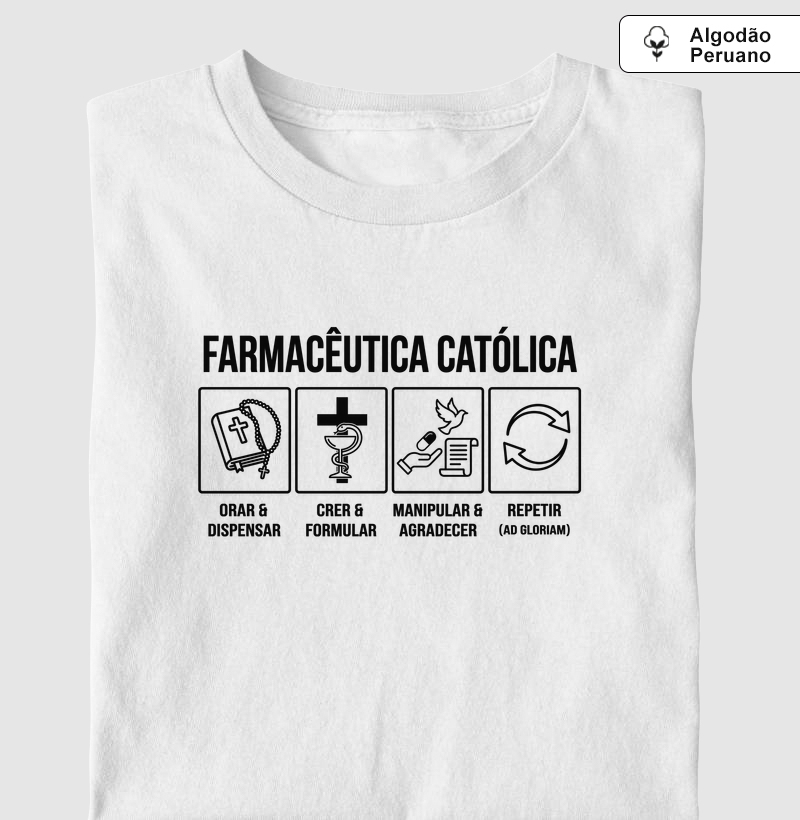 Farmacêutica Católica - dia a dia - Algodão Peruano