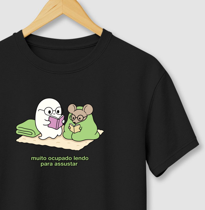 CAMISETA OCUPADO DEMAIS PARA ASSUSTAR