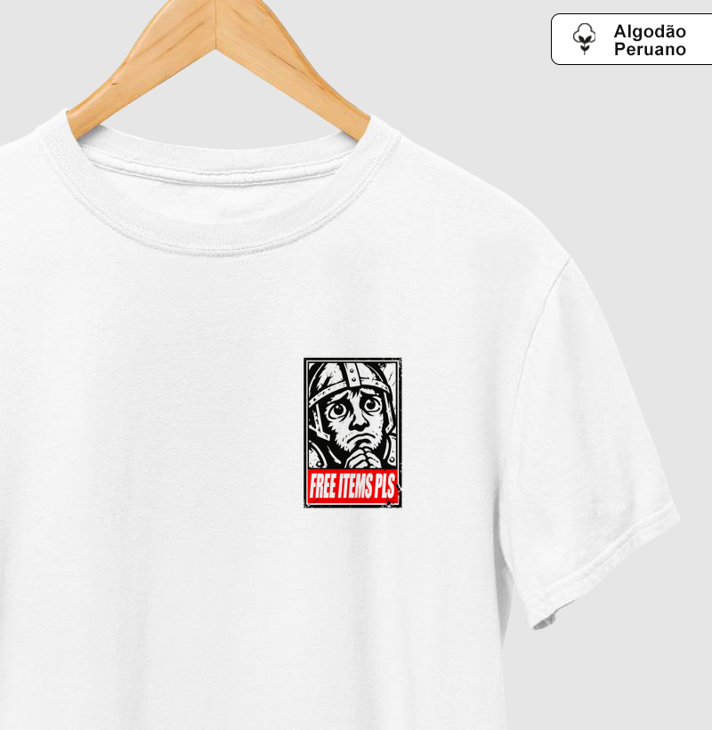 Free Items Pls - Camiseta Algodão Peruano