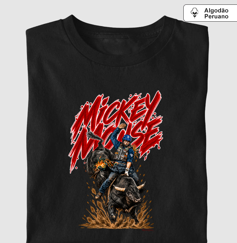 Mickey Mouse - BR Rodeo Legend - Camiseta Algodão Peruano