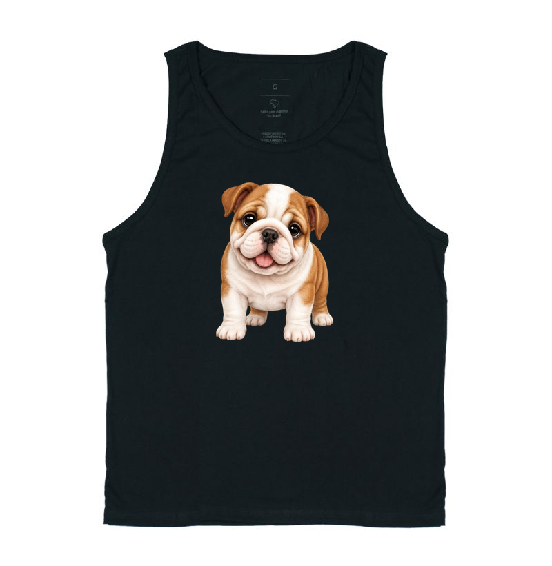 Bulldog (Buldogue) Inglês - Desenho Animado - Regata