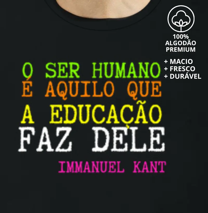 Camiseta Frase de Kant Colorida