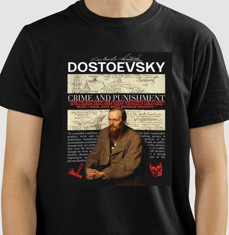 Camiseta Dostoiévski Crime e Castigo (Dostoevsky) 