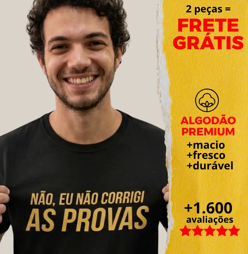 Camiseta Eu Não Corrigi As Provas