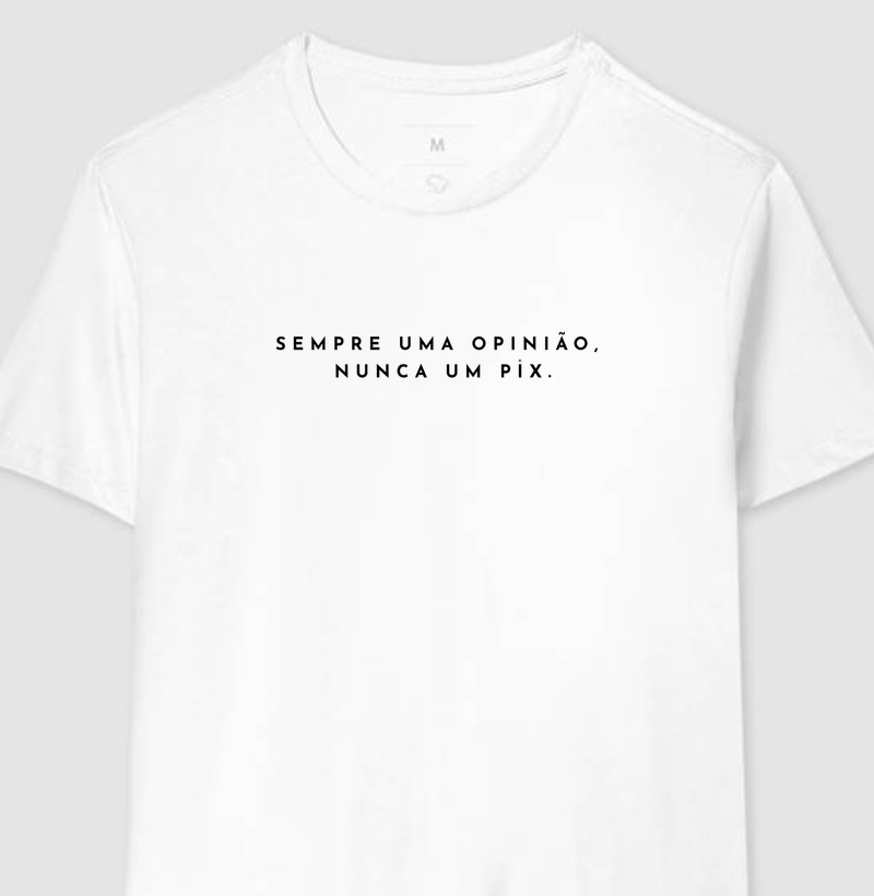 Sempre uma opinião, nunca um Pix Minimalista