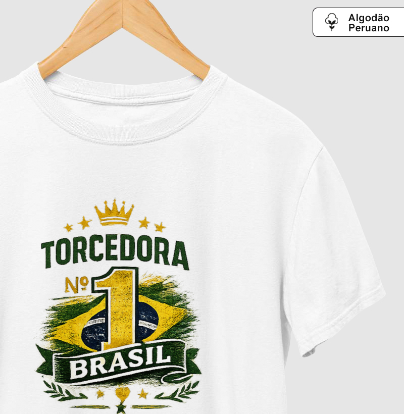 🇧🇷👑 Camiseta Torcedora Nº1 Brasil – A Rainha da Torcida Brasileira!