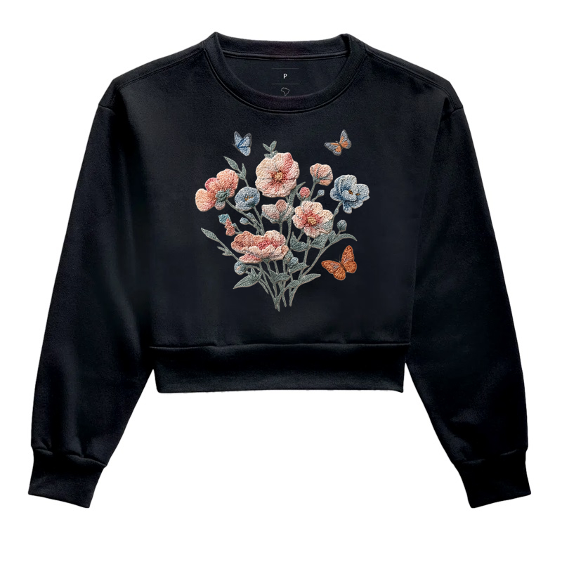 Flores da Alma - Cropped Moletom